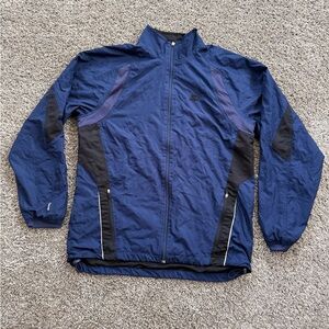 Starter Men's Blue and Black Windbreaker Track Jacket